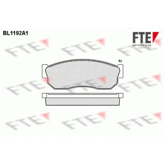 FTE BL1192A1 - Jeu de 4 plaquettes de frein avant
