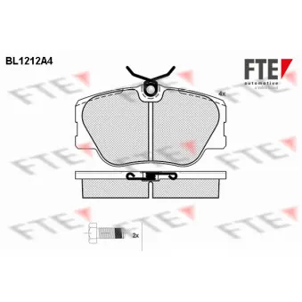 Jeu de 4 plaquettes de frein avant FTE OEM 0004200720