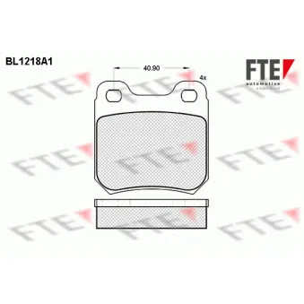 FTE BL1218A1 - Jeu de 4 plaquettes de frein arrière