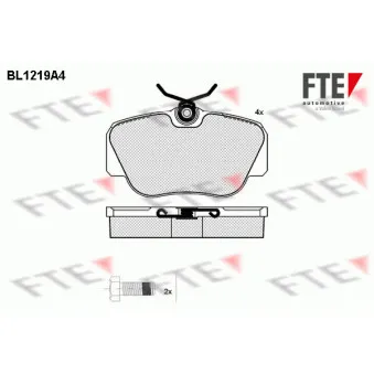FTE BL1219A4 - Jeu de 4 plaquettes de frein avant