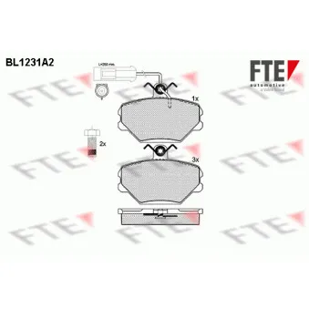 FTE BL1231A2 - Jeu de 4 plaquettes de frein avant