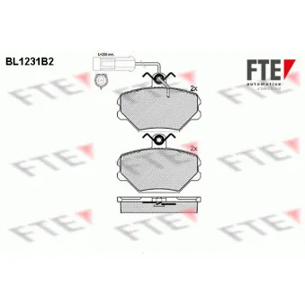 FTE BL1231B2 - Jeu de 4 plaquettes de frein avant