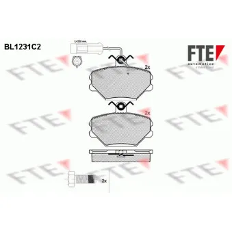 FTE BL1231C2 - Jeu de 4 plaquettes de frein avant