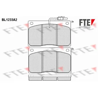 FTE BL1233A2 - Jeu de 4 plaquettes de frein avant