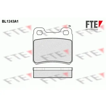 FTE BL1243A1 - Jeu de 4 plaquettes de frein arrière