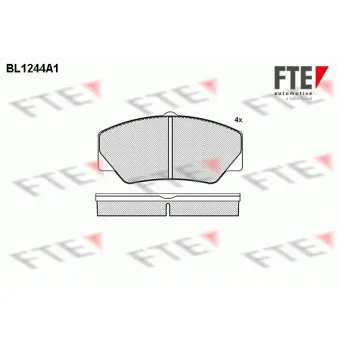 FTE BL1244A1 - Jeu de 4 plaquettes de frein avant