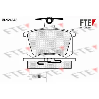 FTE BL1246A3 - Jeu de 4 plaquettes de frein arrière