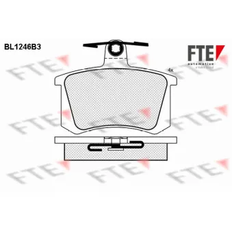 FTE BL1246B3 - Jeu de 4 plaquettes de frein arrière