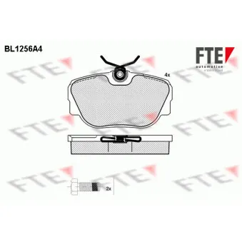 FTE BL1256A4 - Jeu de 4 plaquettes de frein avant