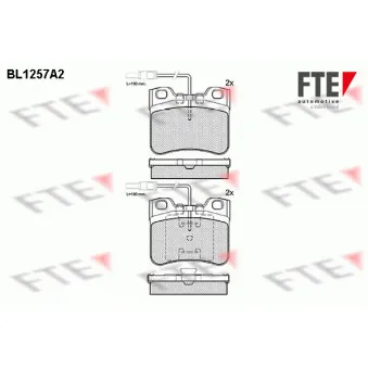 FTE BL1257A2 - Jeu de 4 plaquettes de frein avant
