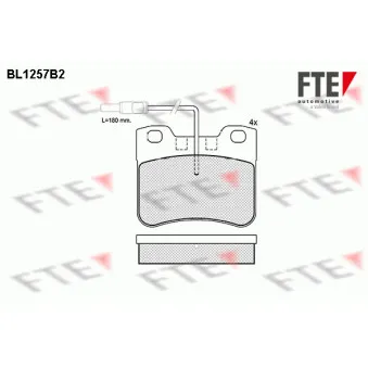 FTE BL1257B2 - Jeu de 4 plaquettes de frein avant
