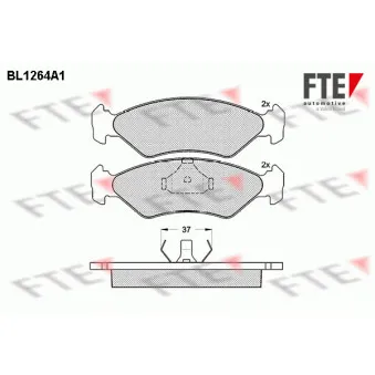 FTE BL1264A1 - Jeu de 4 plaquettes de frein avant
