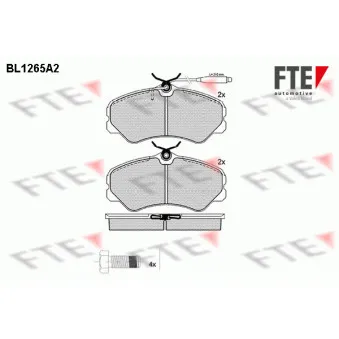 FTE BL1265A2 - Jeu de 4 plaquettes de frein avant