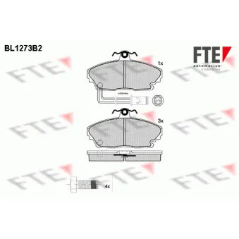 FTE BL1273B2 - Jeu de 4 plaquettes de frein avant