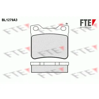 FTE BL1279A3 - Jeu de 4 plaquettes de frein arrière