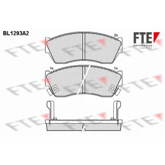 FTE BL1293A2 - Jeu de 4 plaquettes de frein avant