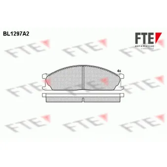 Jeu de 4 plaquettes de frein avant FTE OEM 4100010G08