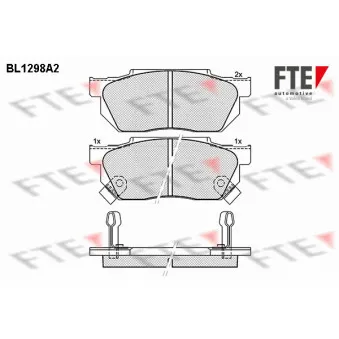 FTE BL1298A2 - Jeu de 4 plaquettes de frein avant
