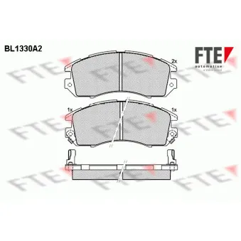 FTE BL1330A2 - Jeu de 4 plaquettes de frein avant