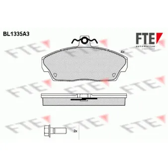 Jeu de 4 plaquettes de frein avant FTE OEM SFP100360