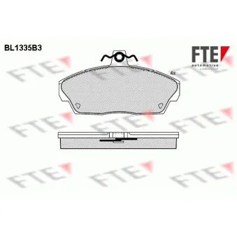 Jeu de 4 plaquettes de frein avant FTE OEM sfp100360