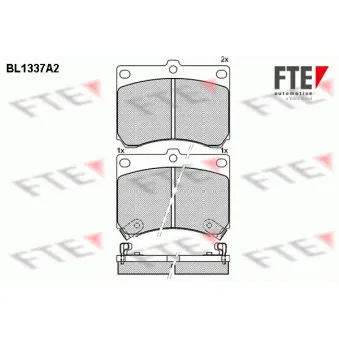 Jeu de 4 plaquettes de frein avant FTE OEM B0YW3328Z