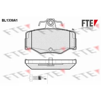 Jeu de 4 plaquettes de frein arrière FTE OEM 440603F085