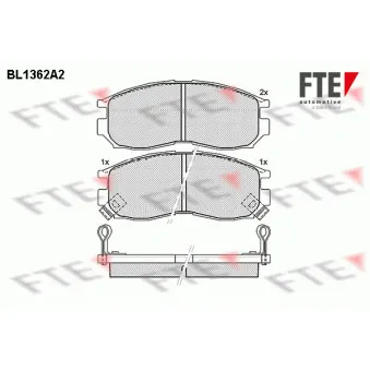 FTE BL1362A2 - Jeu de 4 plaquettes de frein avant