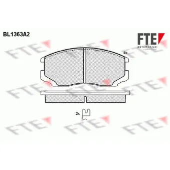 FTE BL1363A2 - Jeu de 4 plaquettes de frein avant