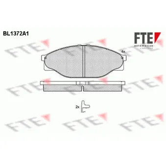FTE BL1372A1 - Jeu de 4 plaquettes de frein avant