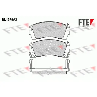 FTE BL1379A2 - Jeu de 4 plaquettes de frein avant