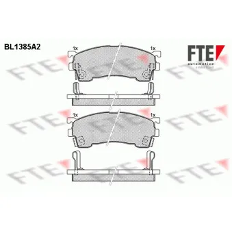 Jeu de 4 plaquettes de frein avant FTE OEM GAYR3323ZB9A