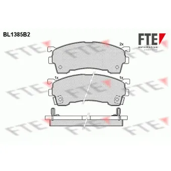 FTE BL1385B2 - Jeu de 4 plaquettes de frein avant