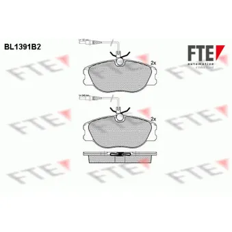 FTE BL1391B2 - Jeu de 4 plaquettes de frein avant