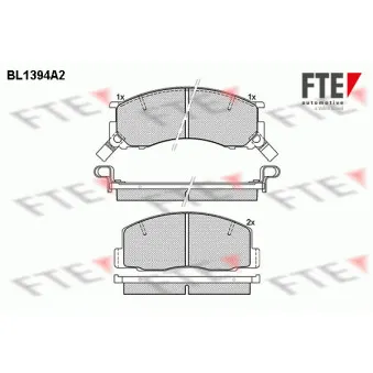 FTE BL1394A2 - Jeu de 4 plaquettes de frein avant