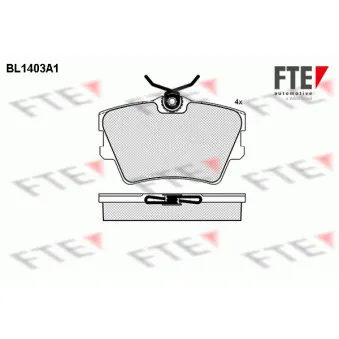 FTE BL1403A1 - Jeu de 4 plaquettes de frein arrière