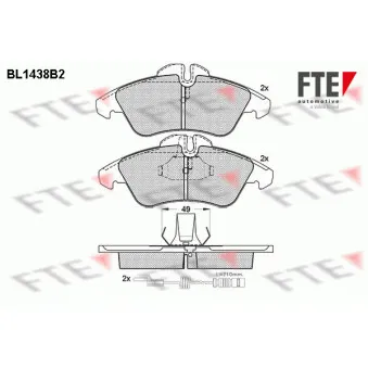 FTE BL1438B2 - Jeu de 4 plaquettes de frein avant