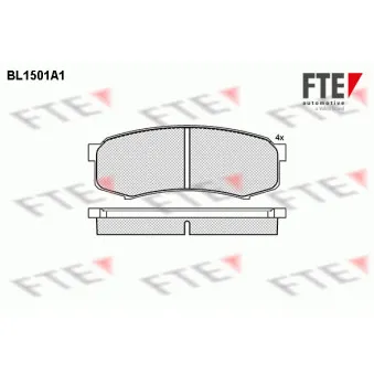 FTE BL1501A1 - Jeu de 4 plaquettes de frein arrière
