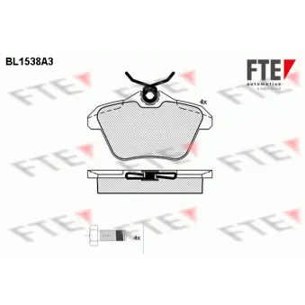 FTE BL1538A3 - Jeu de 4 plaquettes de frein arrière