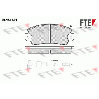 FTE BL1561A1 - Jeu de 4 plaquettes de frein avant