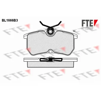FTE BL1666B3 - Jeu de 4 plaquettes de frein arrière
