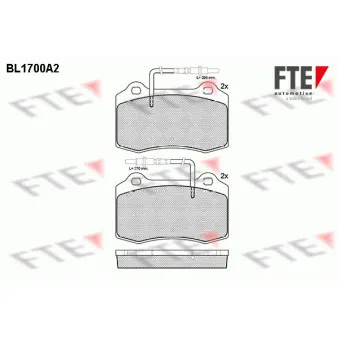 Jeu de 4 plaquettes de frein avant FTE OEM 425219