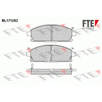 FTE BL1712A2 - Jeu de 4 plaquettes de frein avant