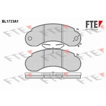 FTE BL1723A1 - Jeu de 4 plaquettes de frein avant