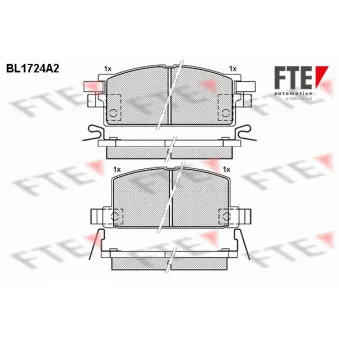 FTE BL1724A2 - Jeu de 4 plaquettes de frein avant