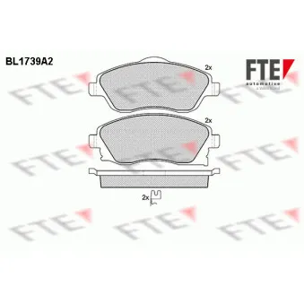 FTE BL1739A2 - Jeu de 4 plaquettes de frein avant