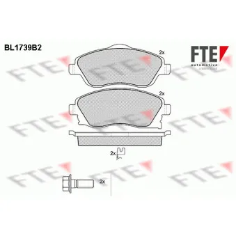 FTE BL1739B2 - Jeu de 4 plaquettes de frein avant