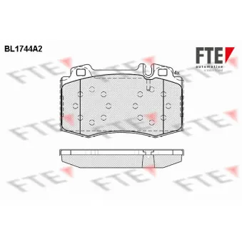 FTE BL1744A2 - Jeu de 4 plaquettes de frein avant