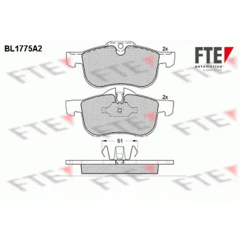 FTE BL1775A2 - Jeu de 4 plaquettes de frein avant