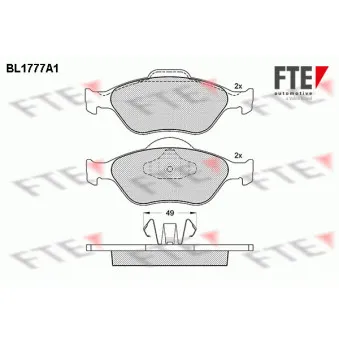 FTE BL1777A1 - Jeu de 4 plaquettes de frein avant